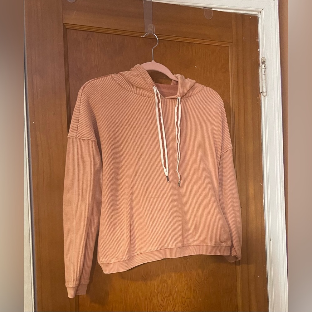 Aerie Hooded Top - Light Pink/Coral